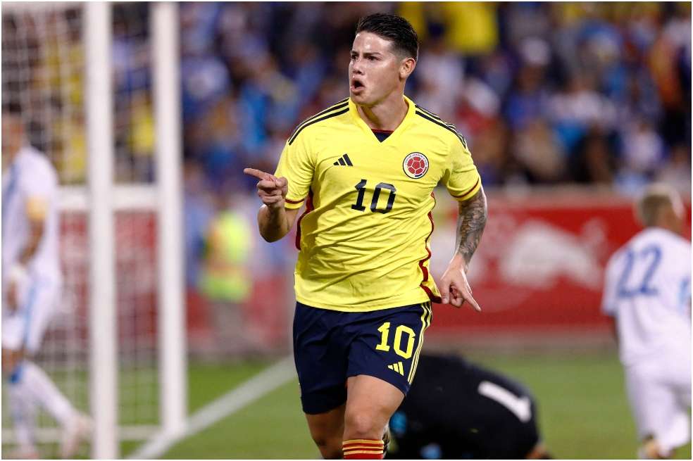 James Rodríguez marcó el primer gol de la era Lorenzo con la selección de mayores de Colombia.
