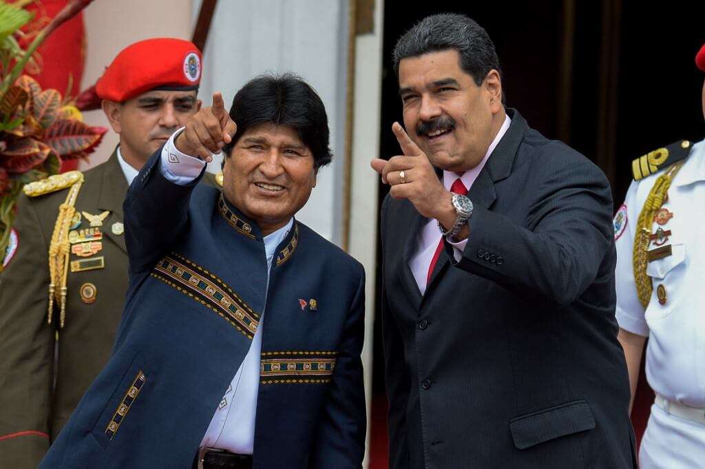 La Bolivia de Evo Morales y la Venezuela del presidente Nicolás Maduro eran aliados incondicionales. / AFP