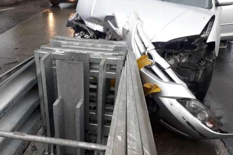 Múltiples choques ocasionan caos vehicular en la Autopista Norte