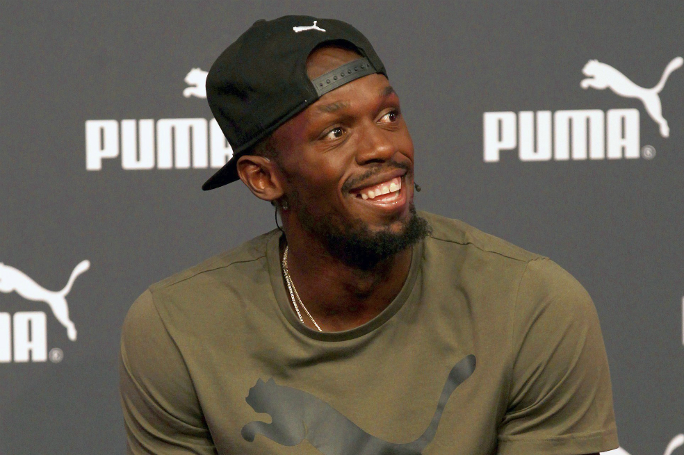 La leyenda del atletismo Usain Bolt, este martes, durante una rueda de prensa en Londres. / EFE