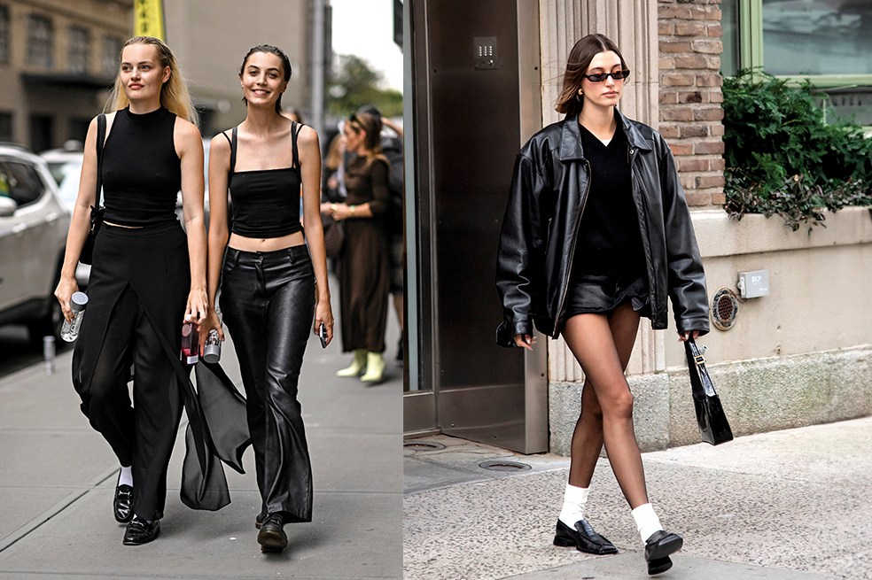 Esta tendencia de mocasines es perfecta
en tonos negros, blancos y
beige, con abrigos oversize
y faldas cortas.