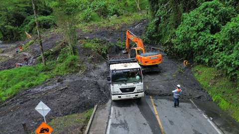Transversal del Sisga sigue cerrada por deslizamiento y aún no hay fecha de reapertura
