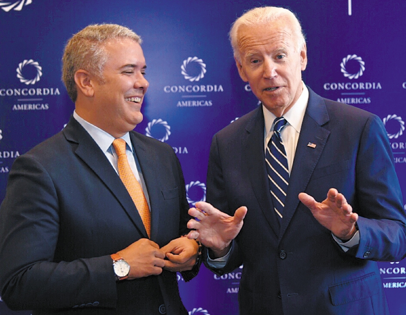 Este jueves se llevará a cabo el primer encuentro bilateral oficial entre los presidentes Iván Duque y Joe Biden.