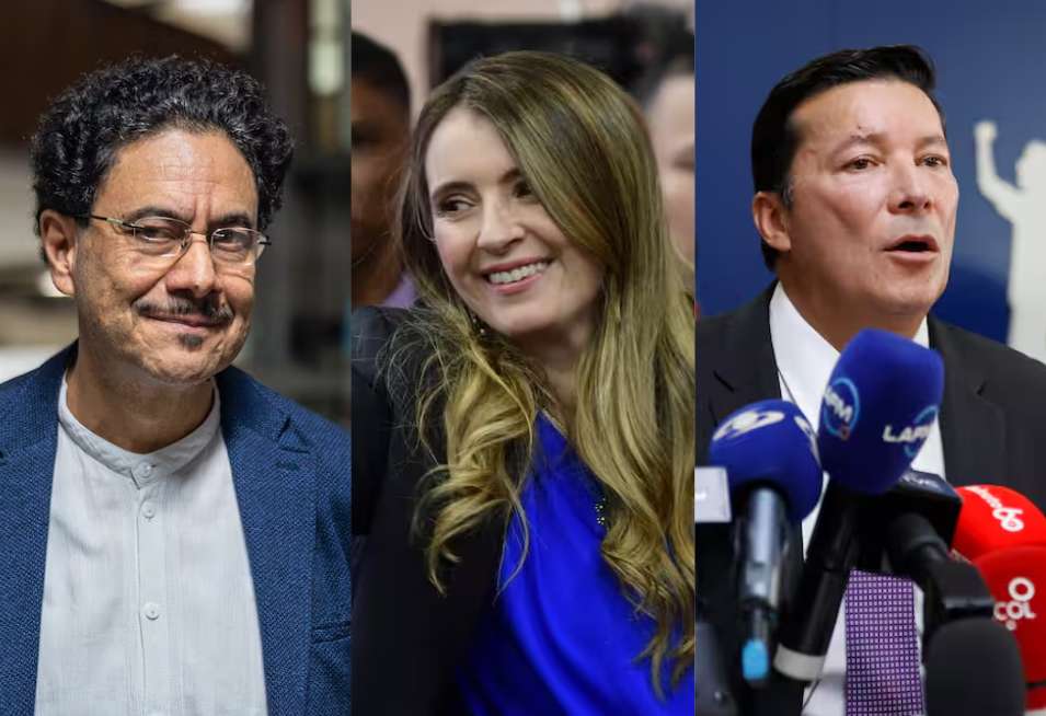 Candidatos Iván Cepeda y Paloma Valencia/Registrador Hernán Penagos.