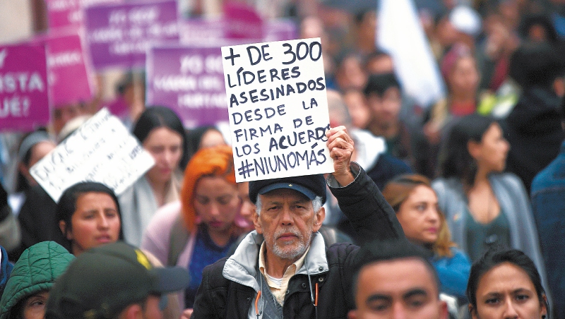 Según la Fiscalía, hasta el primer semestre de 2022 se ha esclarecido el 28 % de los asesinatos a líderes. / Cristian Garavito