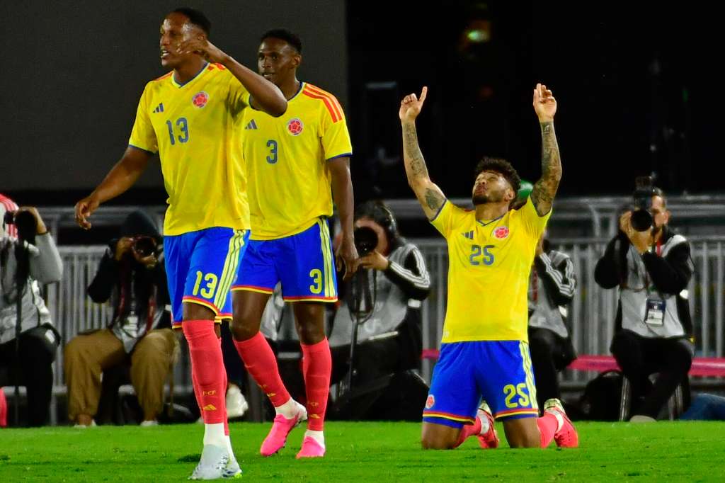 Jugador de la selección Colombia durante el compromiso ante Costa Rica en partido amistoso en el Estadio El Campin de Bogotá