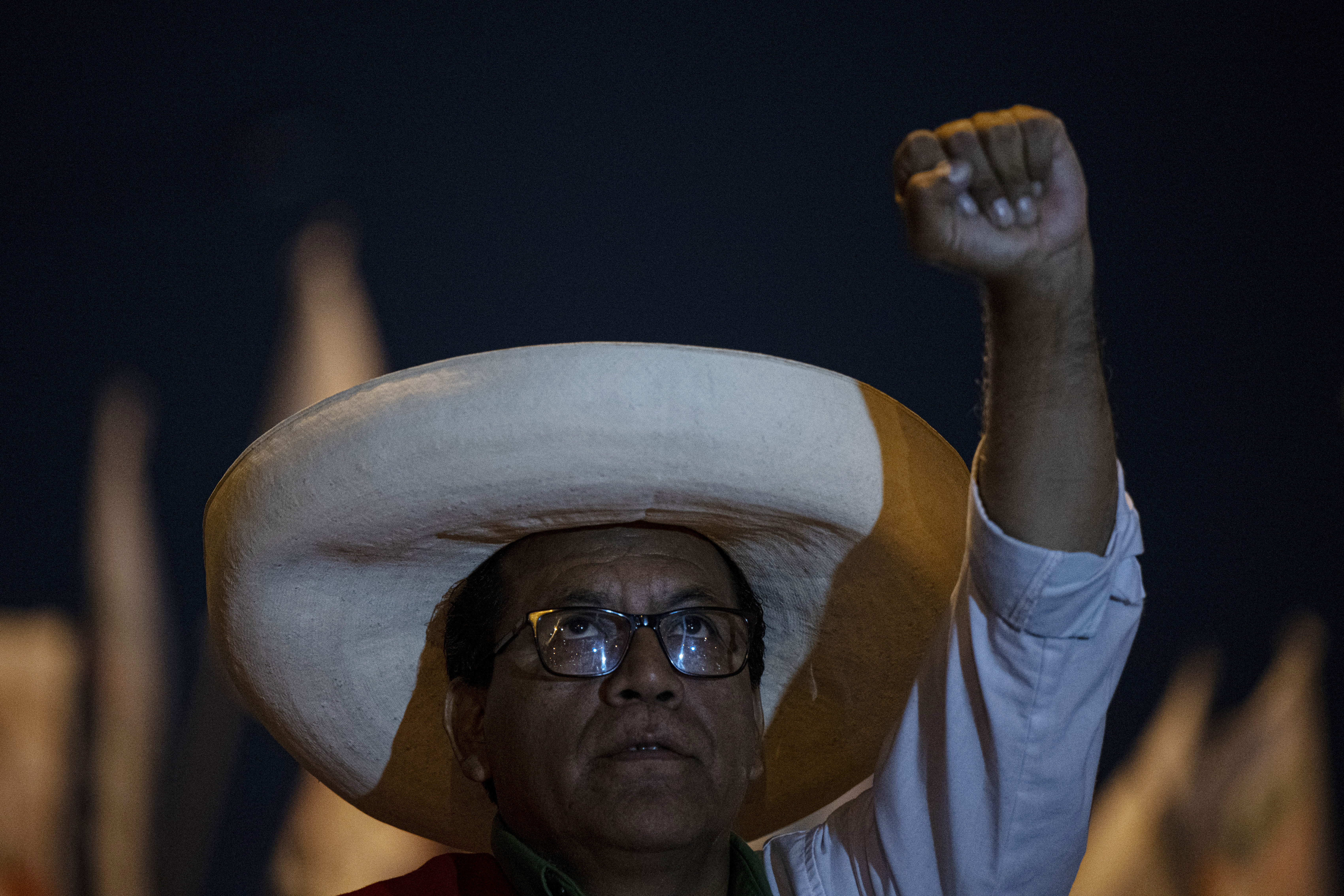 El candidato presidencial de Perú, Roberto Sánchez, por el partido Juntos por el Perú.