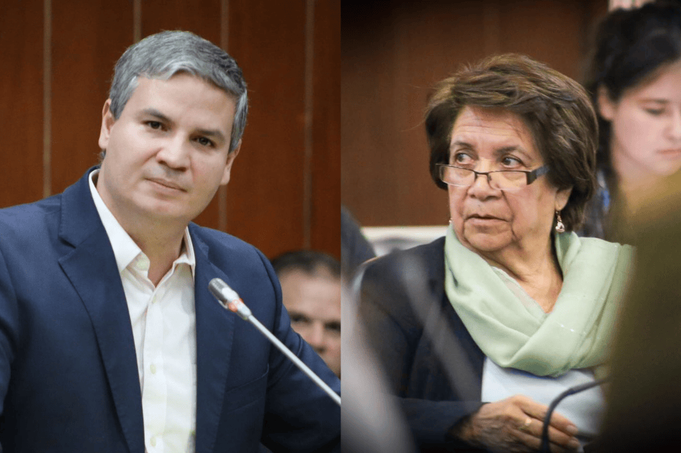 Los senadores Juan Felipe Lemos y Aída Avella.