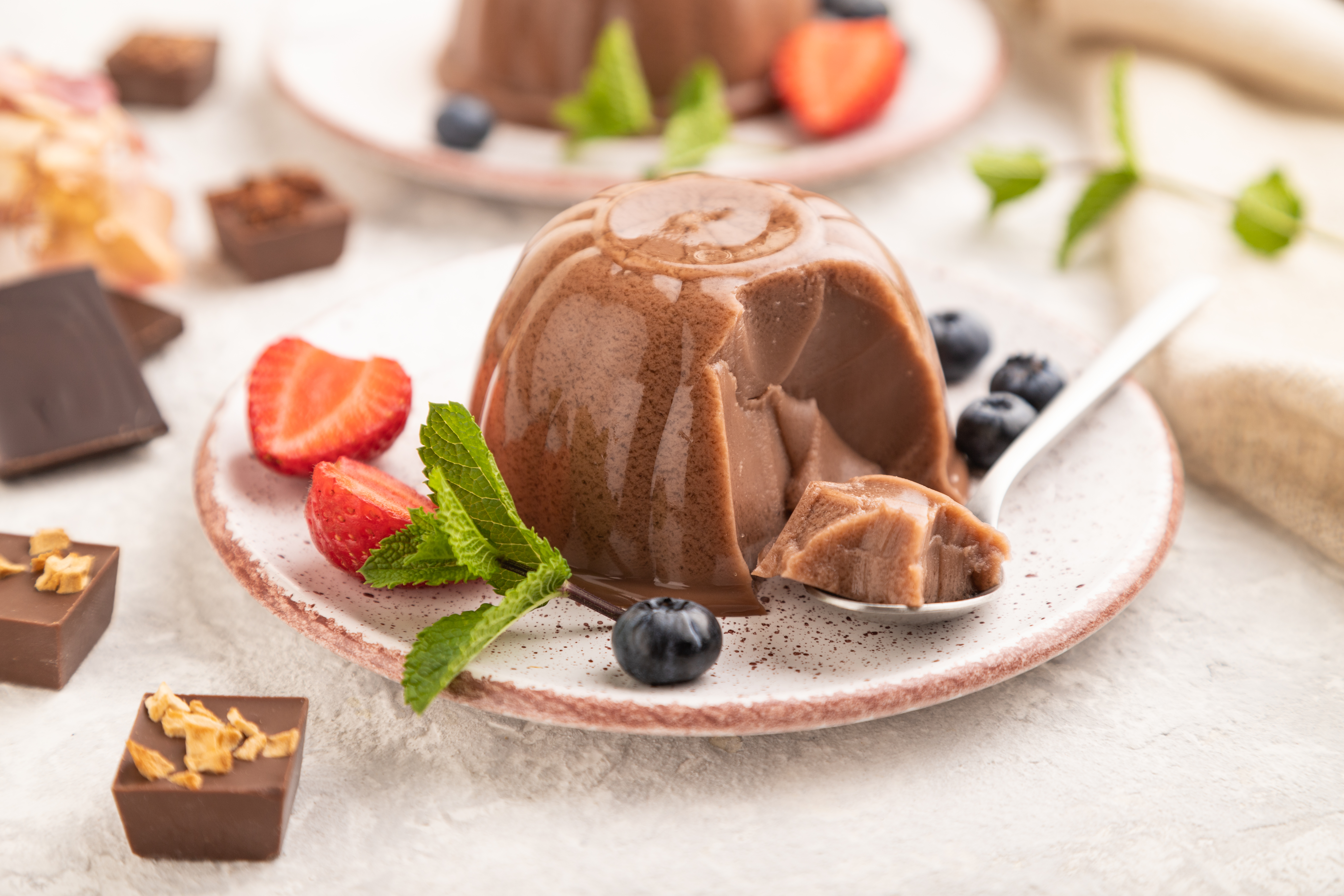 Postre de chocolate sin lácteos
