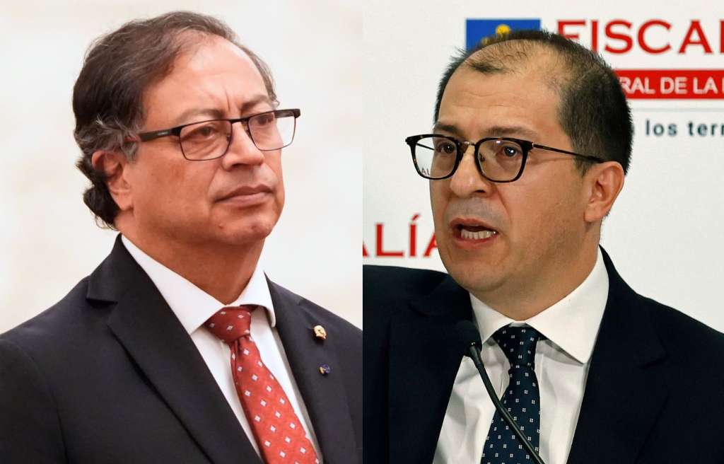 Presidente Gustavo Petro y fiscal general, Francisco Barbosa.
