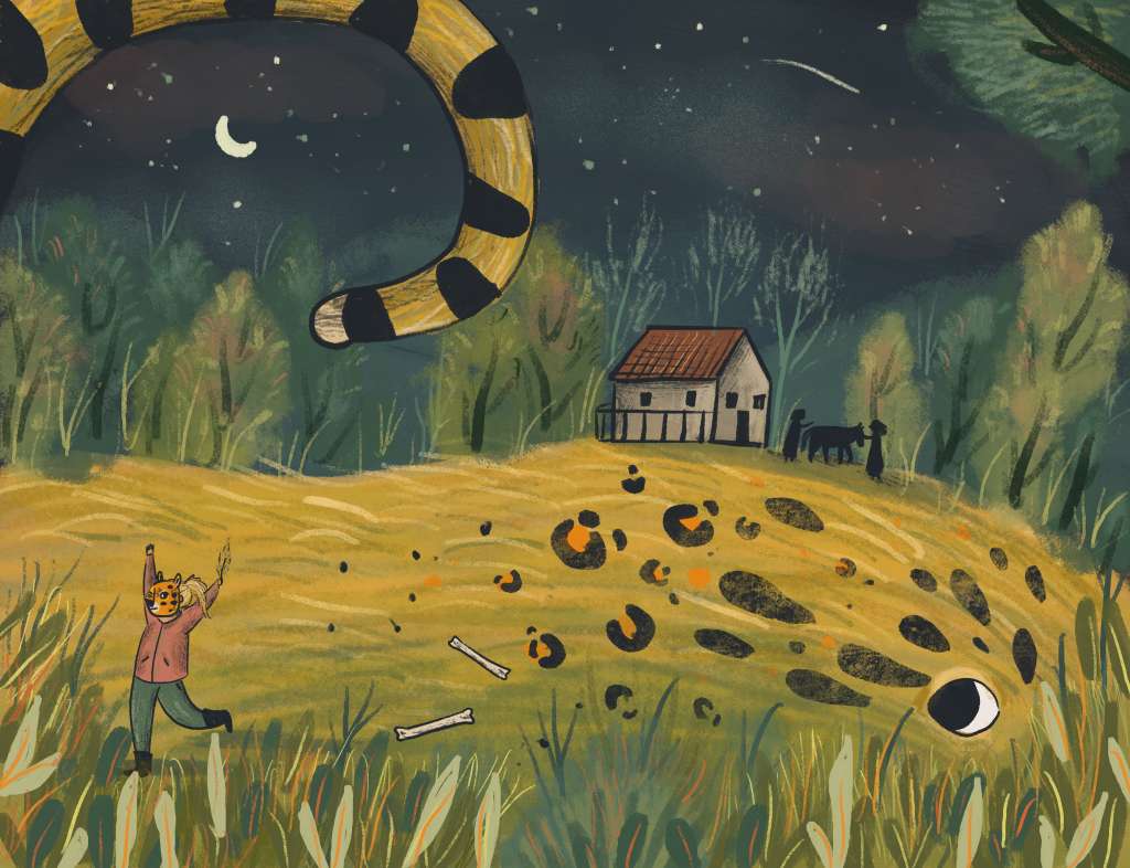 Ilustración del libro “La cabeza del degollado”, escrito por Sara Jaramillo.