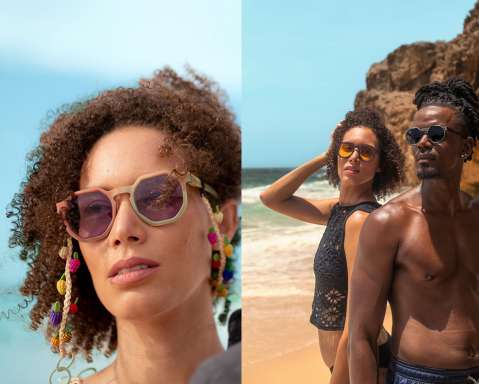 Aruba y Sajú lanzaron una colección de gafas inspiradas en la playa