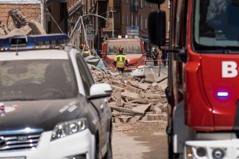 Edificio de cinco pisos colapsó en Teruel, España