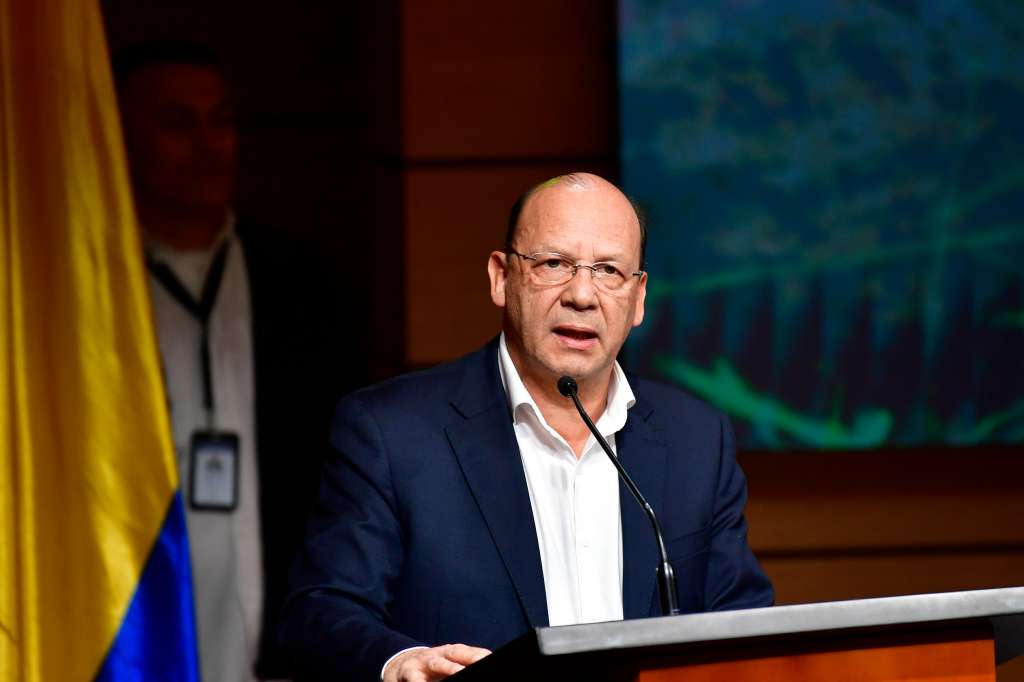 Ministro de Hacienda durante la presentación del Marco Fiscal de Mediano Plazo.