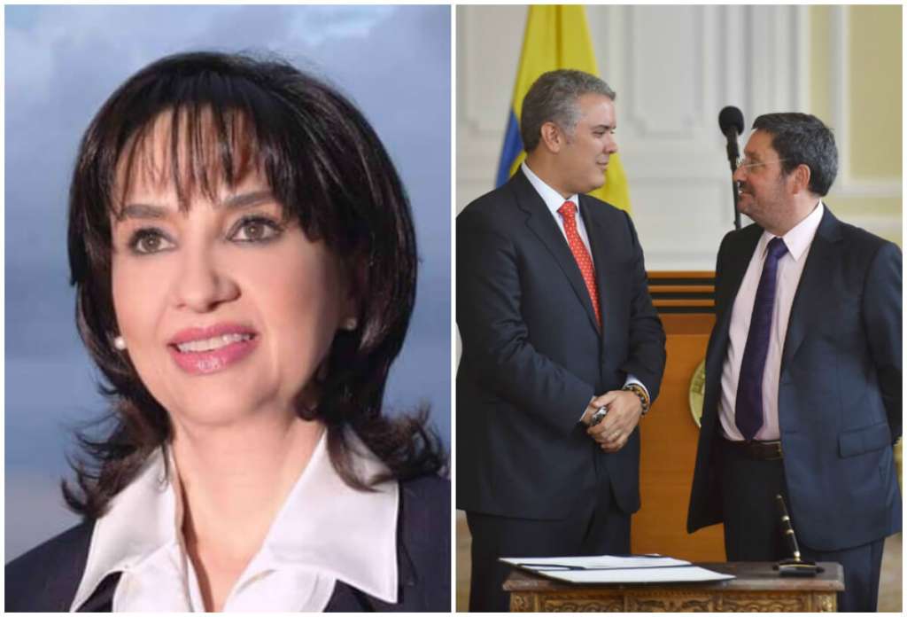 La Canciller Claudia Blum y el embajador de Colombia en Estados Unidos, Francisco Santos. / Archivo-El Espectador