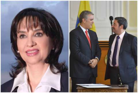 Francisco Santos y Claudia Blum, grabados en explosiva conversación de cafetería