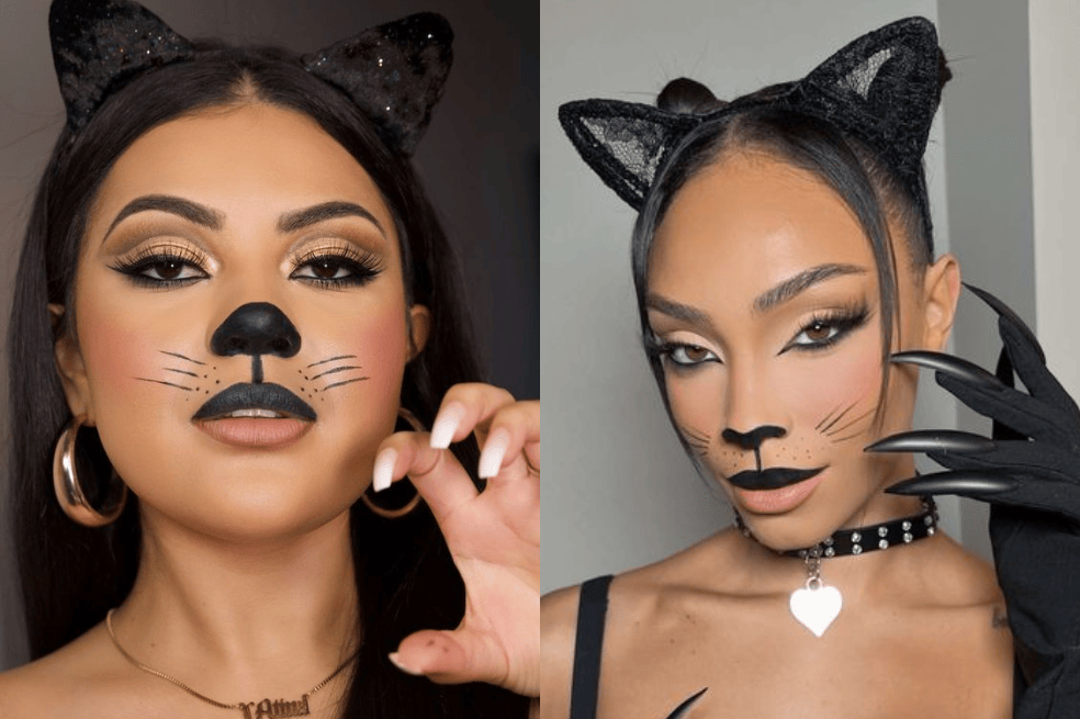 Maquillaje de gata para mujer