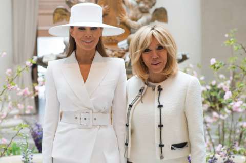 “Melania Trump es muy divertida pero no puede salir”, Brigitte Macron