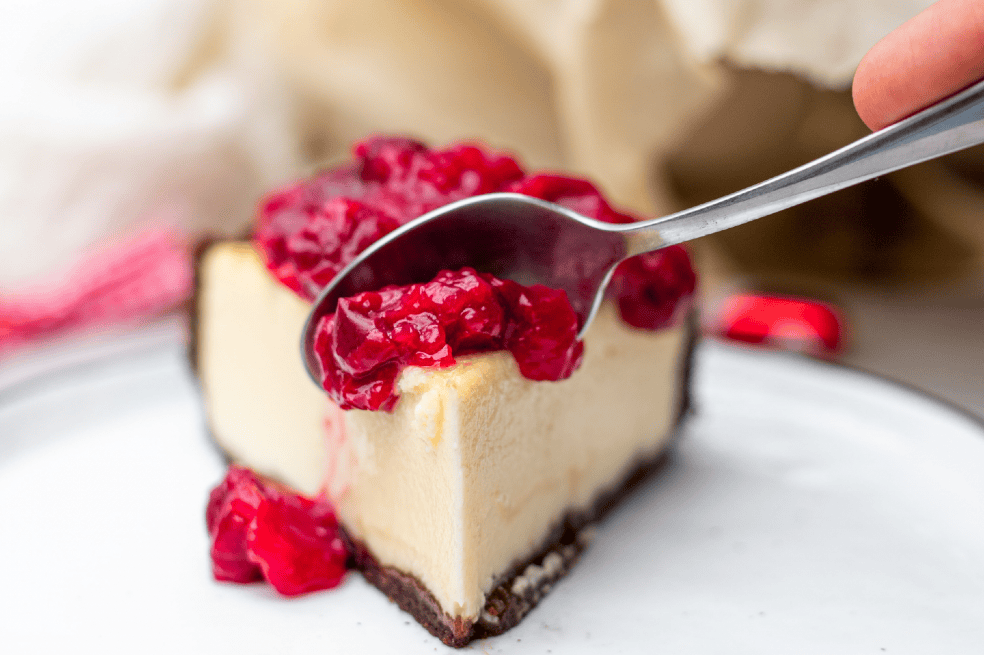 Torta de queso con arándanos