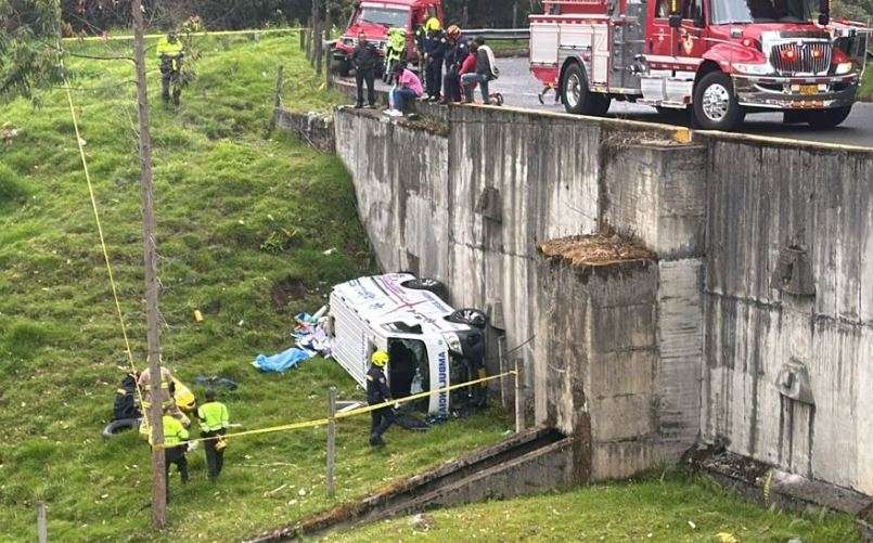 Accidente en la vía Manizales-Bogotá