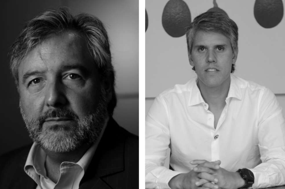 Pedro Aguilar (izquierda), de Westsole Fruit Colombia, y Ricardo Uribe, de Cartama. / El Espectador