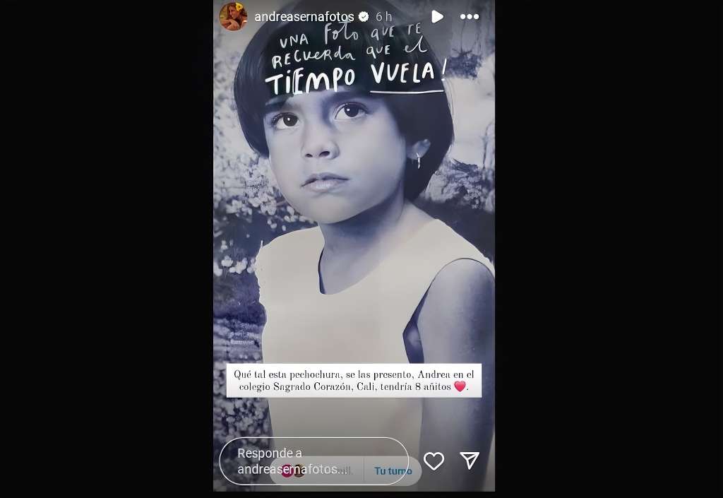 Andrea Serna desempolvó el álbum y compartió foto de su infancia ¿Irreconocible?
