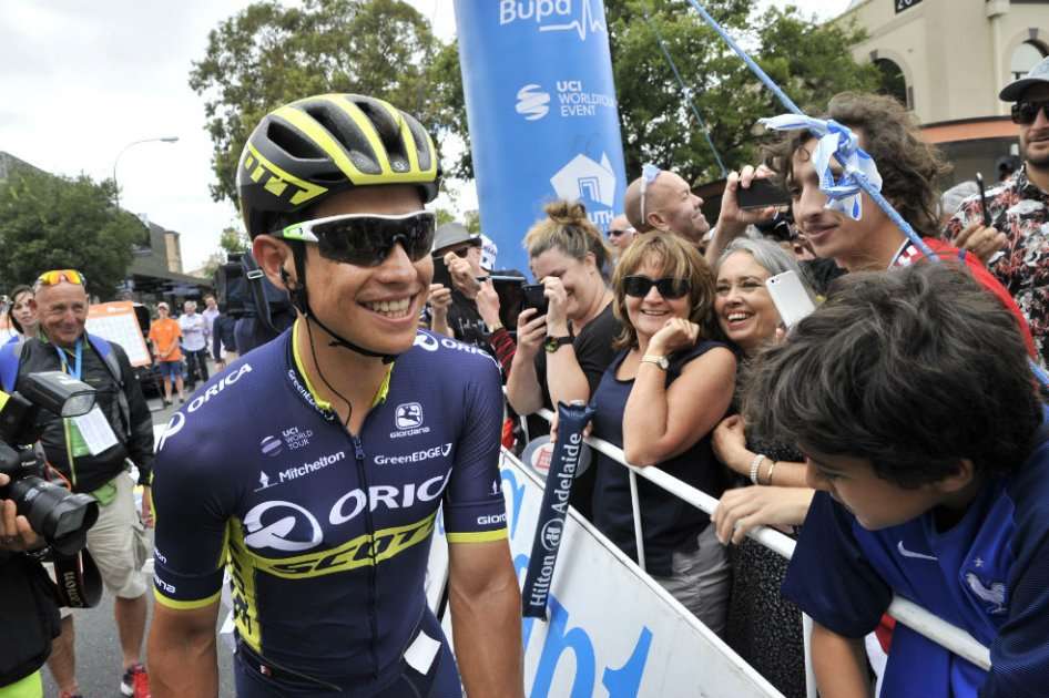 Esteban Chaves, pedalista del Orica Scott. Foto: AFP