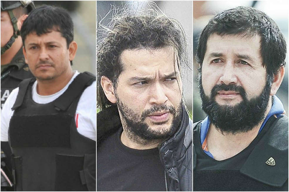Respectivamente Germán Buitrago, alias “Martín Llanos”, comandante paramilitar; Erickson Vargas alias “Sebastián”, jefe de la Oficina de Envigado y Daniel Barrera, alias “Loco Barrera”, último de los grandes capos. / EFE, Policía y Gabriel Aponte