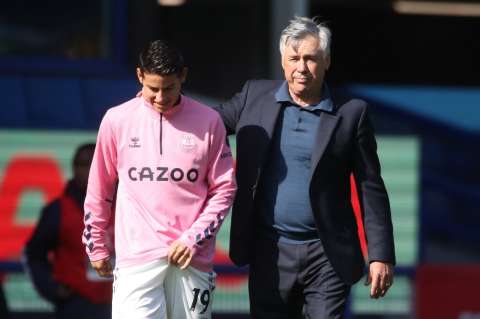 Ancelotti explicó las razones de la suplencia de James ante el Leeds