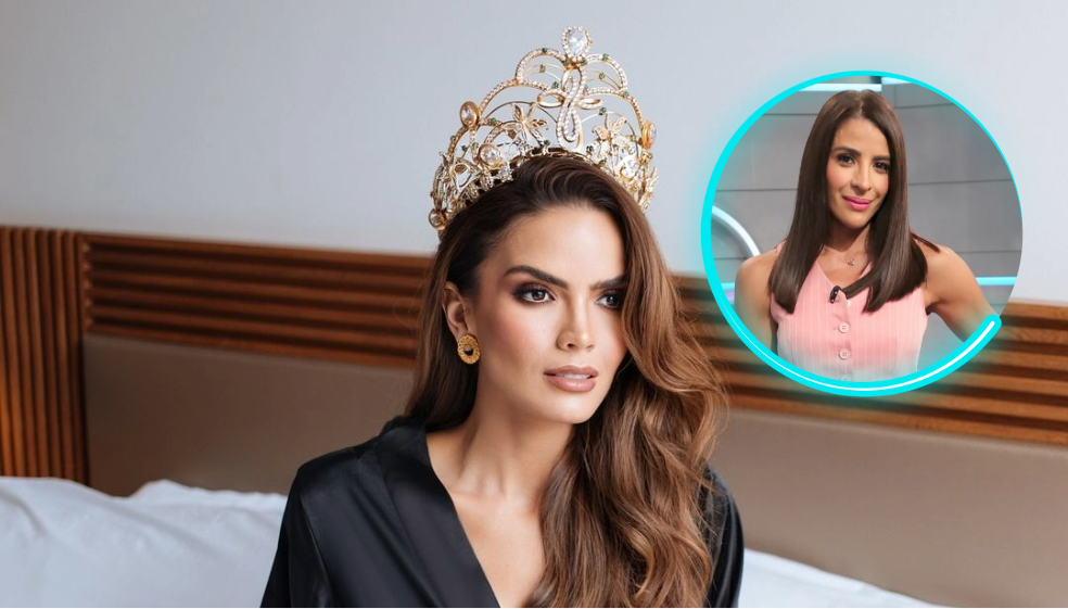 Daniela Toloza, Miss Universe Colombia 2024, y la presentadora Kerly Ruiz.