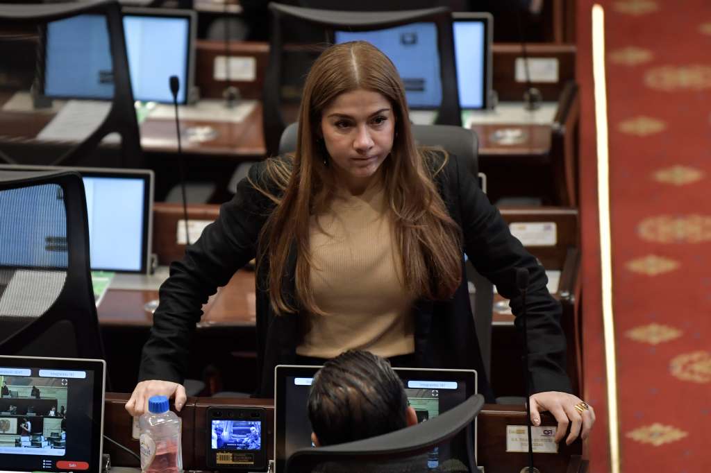 Representante a la Cámara durante la aprobación en último debate de la Reforma Pensional en la Cámara de Representantes (Congreso de la República)