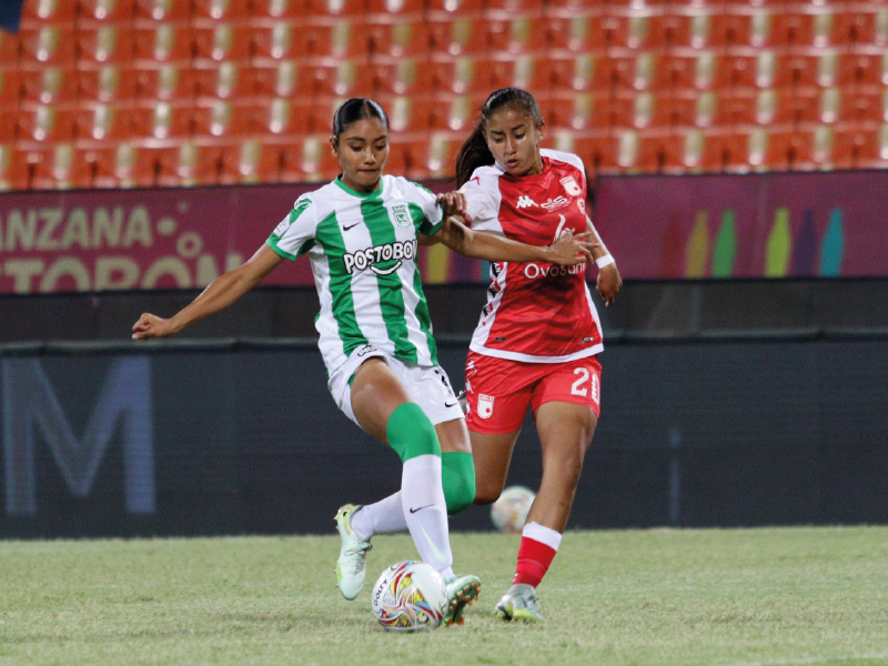 Santa Fe y Nacional disputaron una de las semifinales de la Liga BetPlay Femenina 2023.