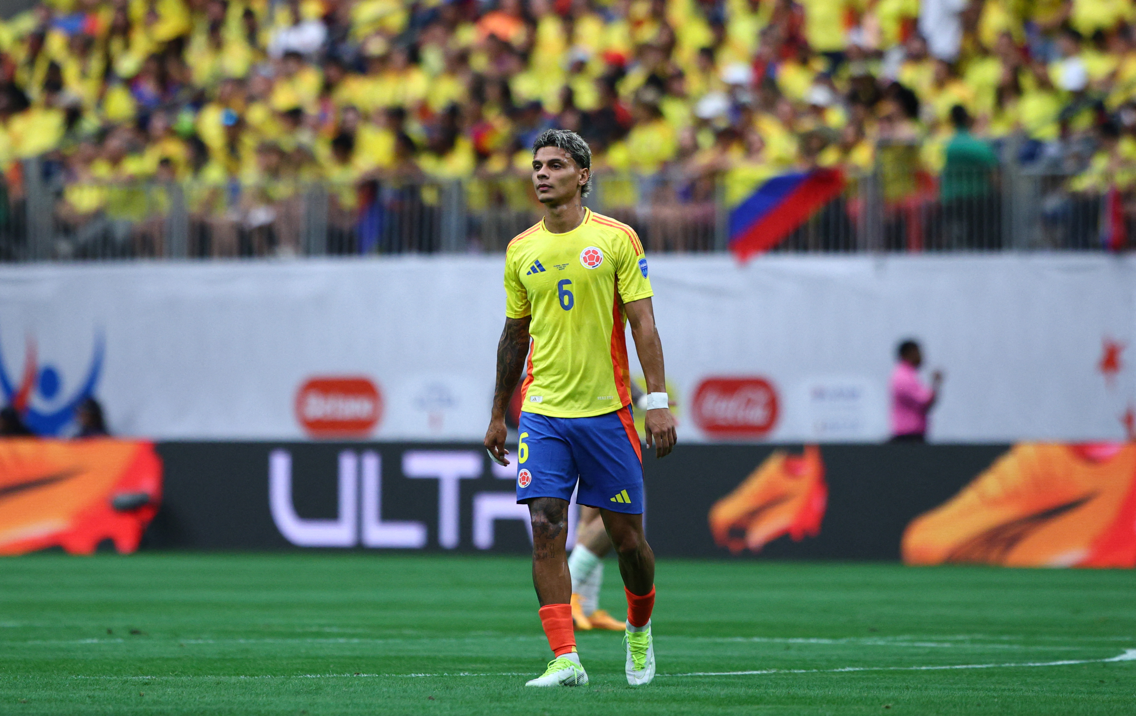 Richard Ríos fue una de las figuras de la selección de Colombia en su debut ante Paraguay en la Copa América 2024.