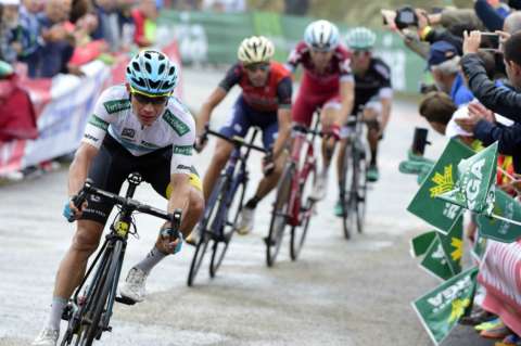Miguel Ángel López, tercero en la etapa 17 de la Vuelta a España