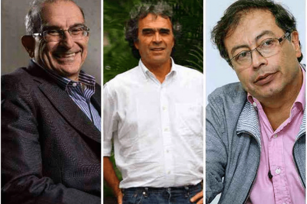 Los candidatos Humberto de la Calle, Sergio Fajardo y Gustavo Petro. / Extraído de Twitter