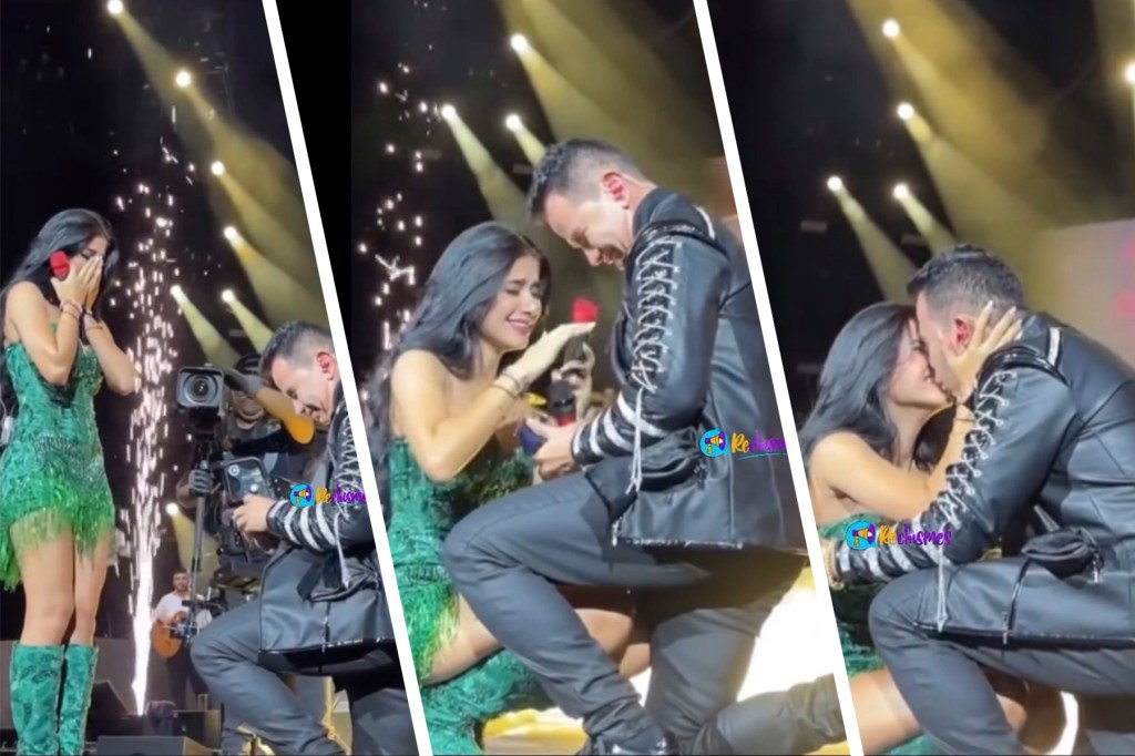 Johnny Rivera se casa. Así le pidió la mano a su novia Jenny en pleno concierto