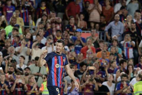 El Barcelona le ganó 4-0 al Real Valladolid con doblete de Lewandowski