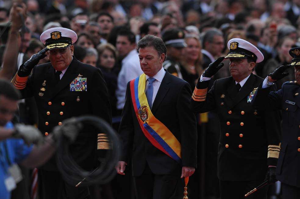 El presidente Juan Manuel Santos asumirá hoy su segundo período en el poder.
