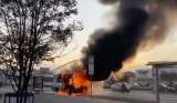 Un bus provisional de SITP se incendió en la Avenida 68, noroccidente de Bogotá