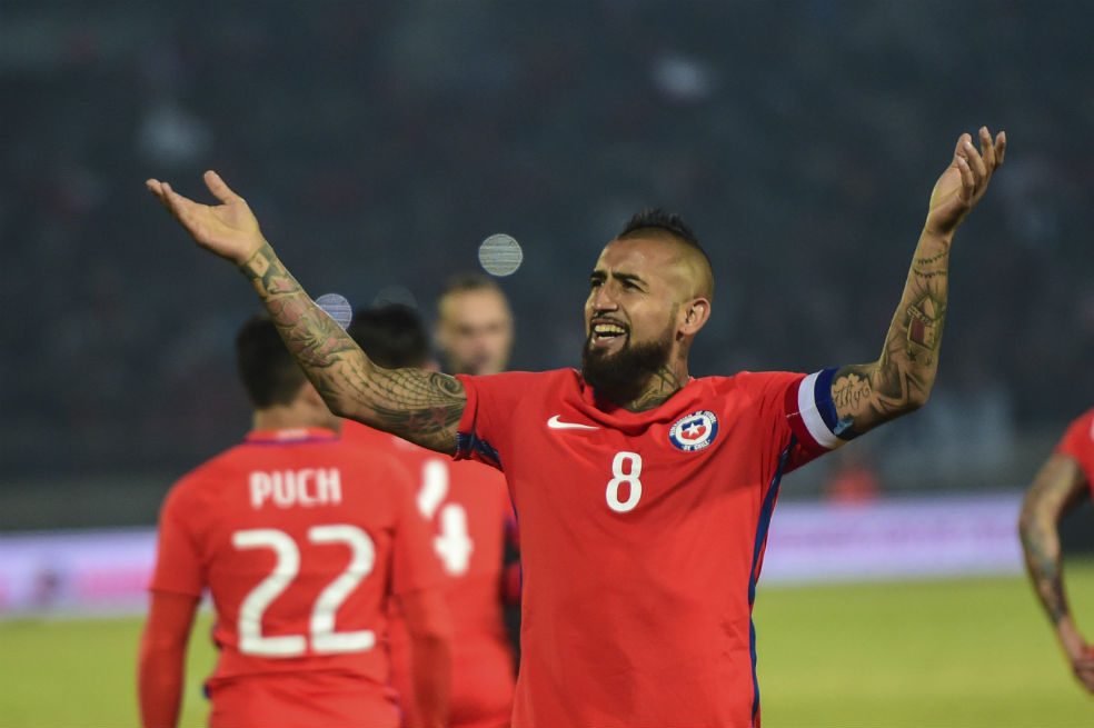 Arturo Vidal jugador de la selección chilena de fútbol. / AFP