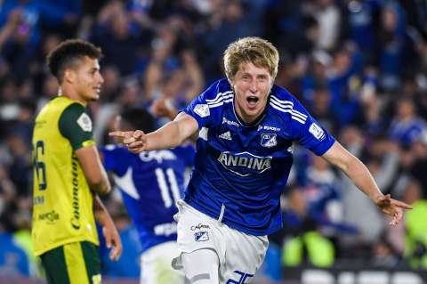 En imágenes: así festejó Andrés Llinás el gol que le dio el triunfo a Millonarios
