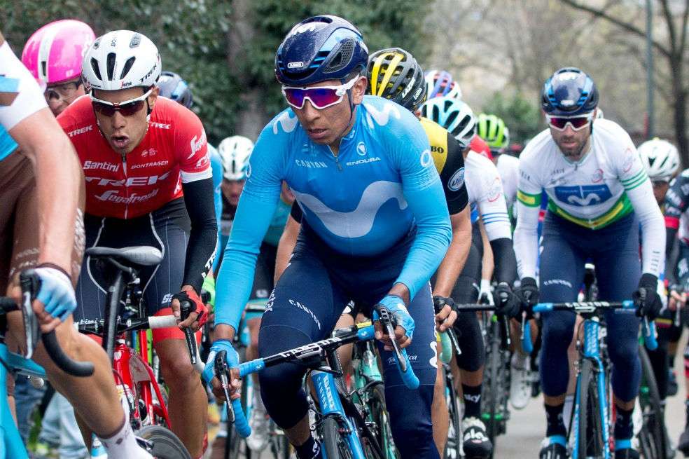 Nairo Quintana durante su participación en la Vuelta al País Vasco.  / EFE