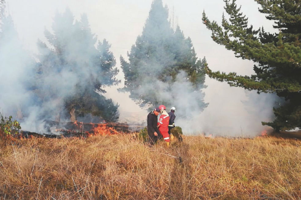 Uno de los incendios más grandes se presentó en el bosque de San Mateo, en Soacha. / Bomberos Cundinamarca