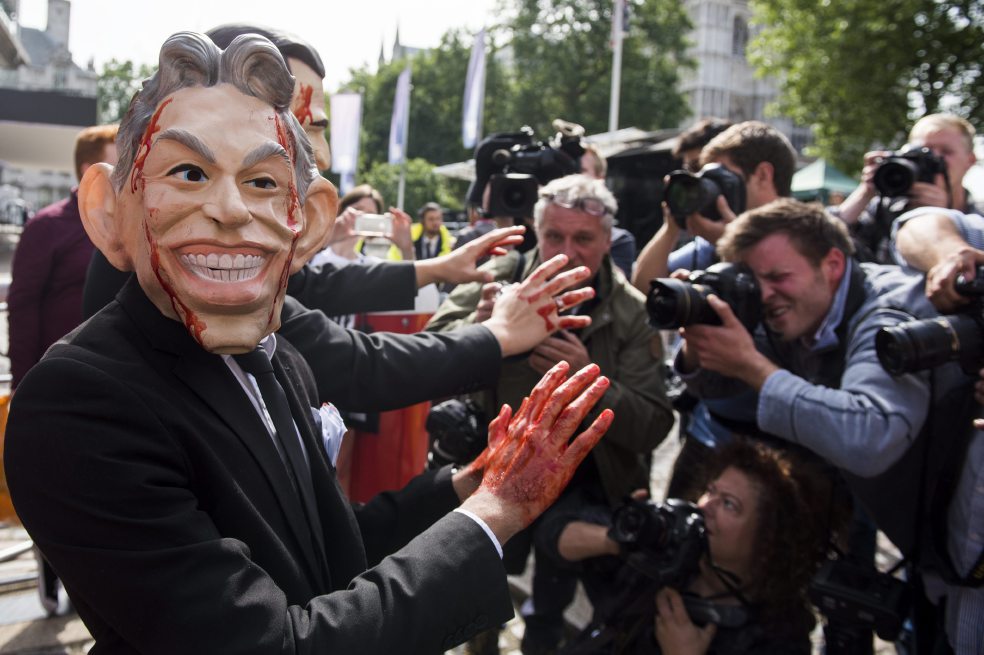 Protestas en Londres por el informe sobre la participación del exprimer Ministro Tony Blair en la guerra en Irak./EFE