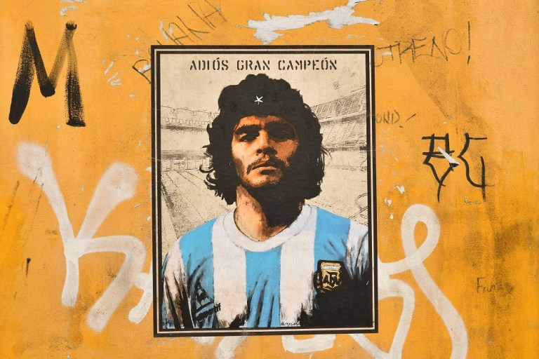 Maradona detrás de las imágenes