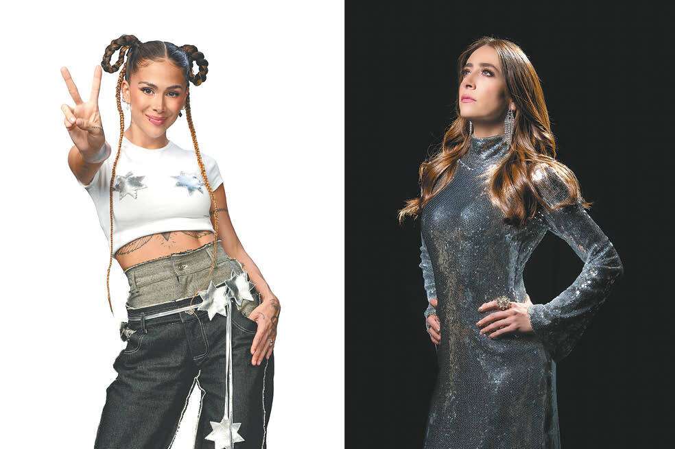 Greeicy Rendón (izq) integrará el equipo de jurados en “La Voz Kids”. Verónica Orozco interpretará a la cantante de música popular Arelys Henao. / Cortesía.