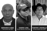 Estos tres líderes fueron asesinados sin recibir protección del Estado