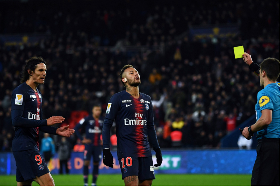 El PSG de Edinson Cavani y Neymar quedó fuera de la Copa de la Liga de Francia. / AFP
