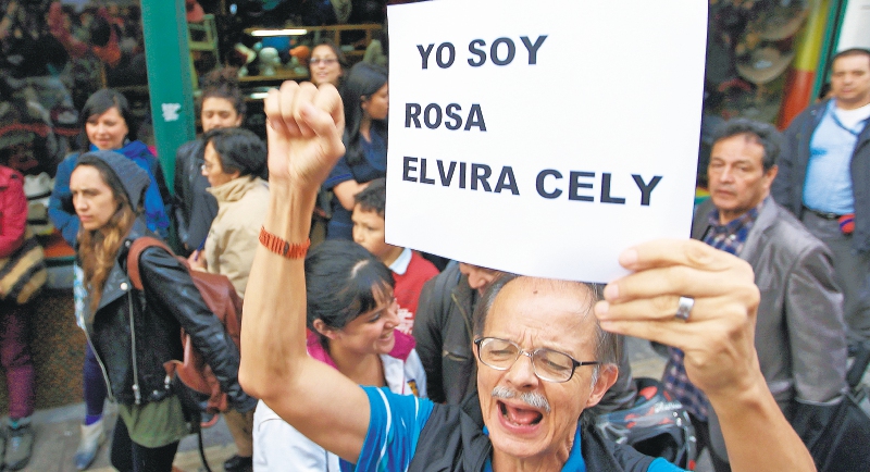 En agosto de 2014, la familia de Rosa Elvira Cely presentó una demanda contra la Policía, la Fiscalía y las secretarías de Gobierno y de Salud de Bogotá. / Efe 