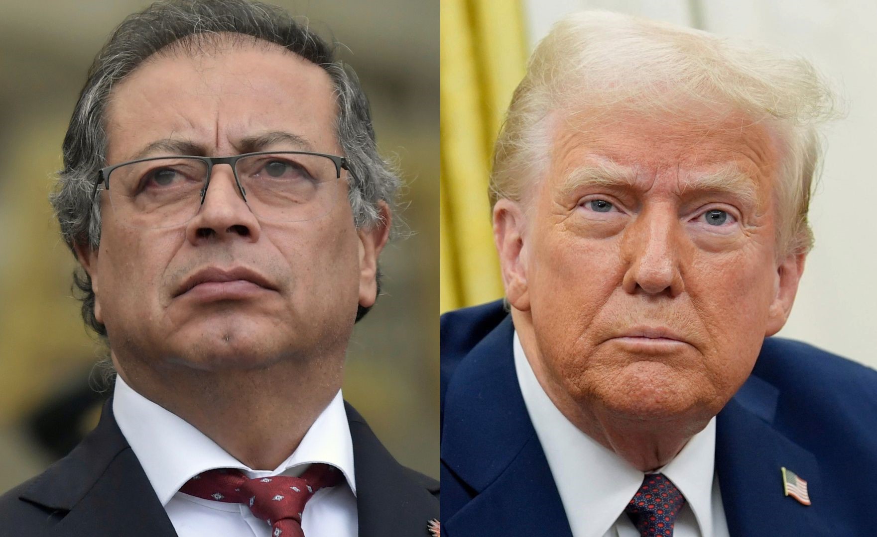 Presidentes Gustavo Petro y Donald Trump.